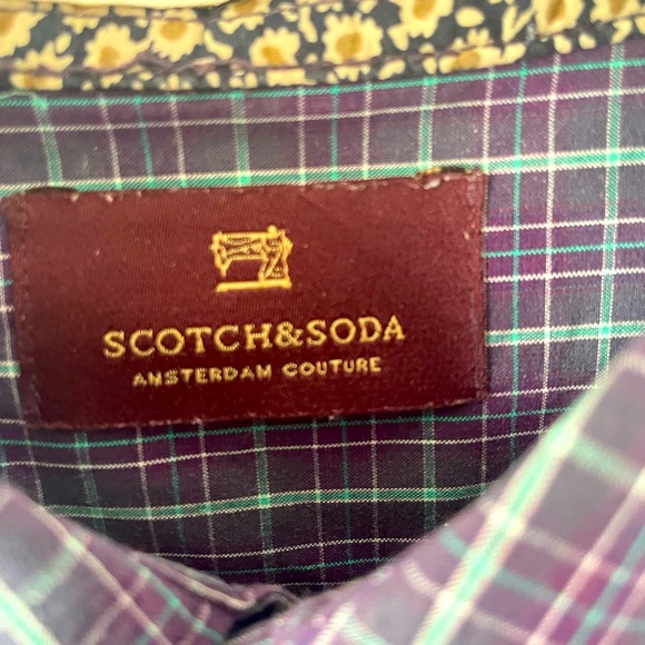 Scotch & Soda Plaid Men's Button-Down Short Sz XL - Picture 2 of 4